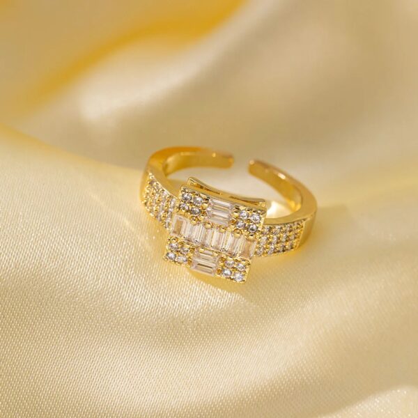 Square Shape stone Finger Ring