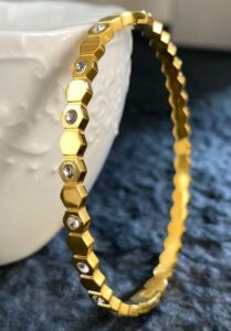 Honeycomb Bangle Bracelet