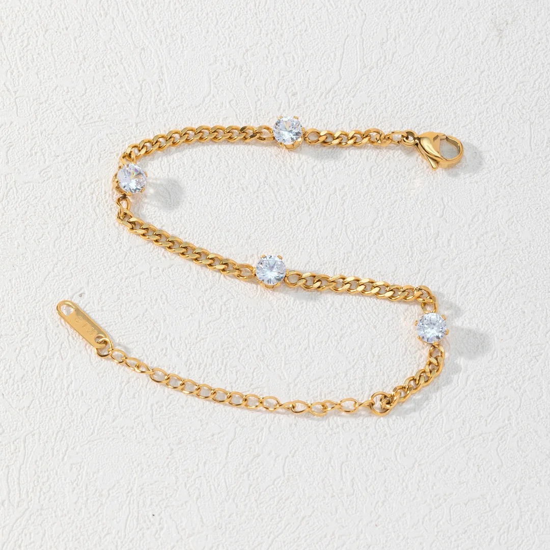 Stainless Steel Stone Bracelet